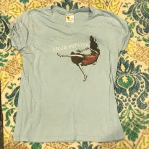 Circa Survive band T-shirt size small light blue